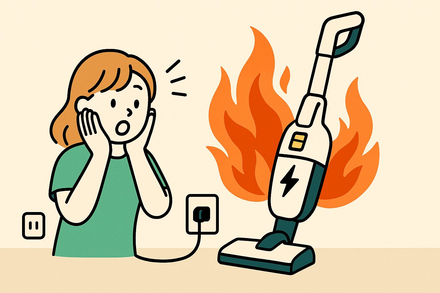 掃除機,充電しっぱなし,火事11