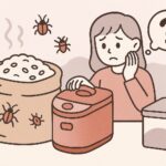 虫が湧いた米 精米機にかける1