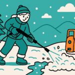 高圧洗浄機 雪かき1