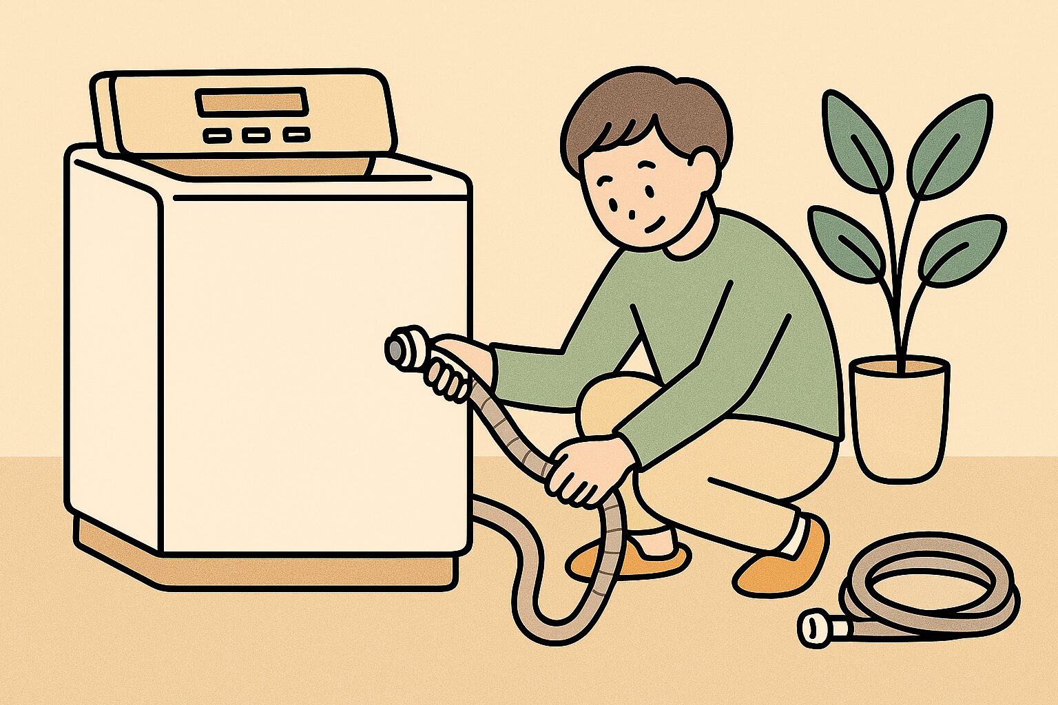 洗濯機 給水ホース 延長1