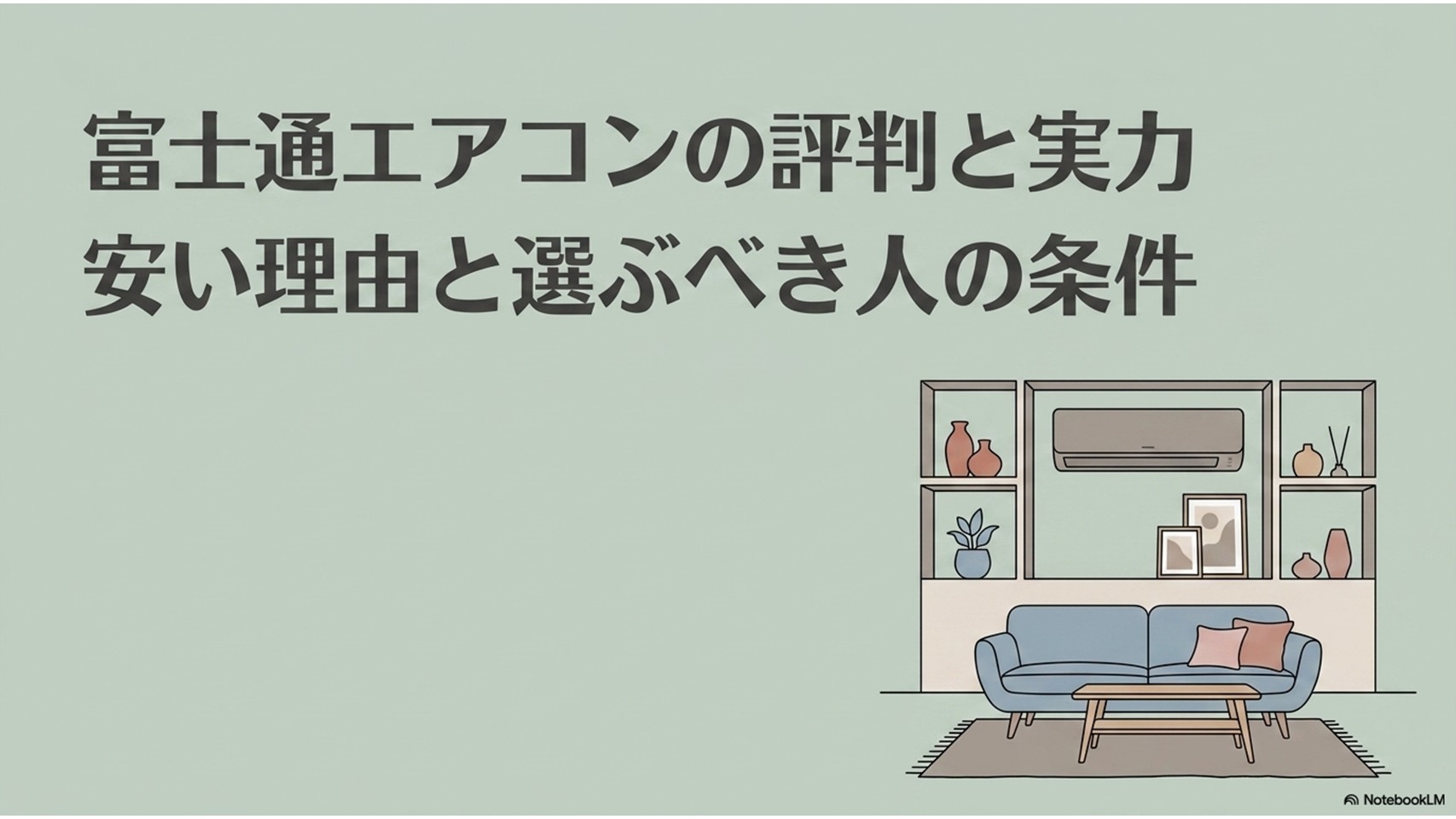 富士通エアコンの評判や安い理由、選ぶべき人の条件をまとめた記事全体のアイキャッチ画像