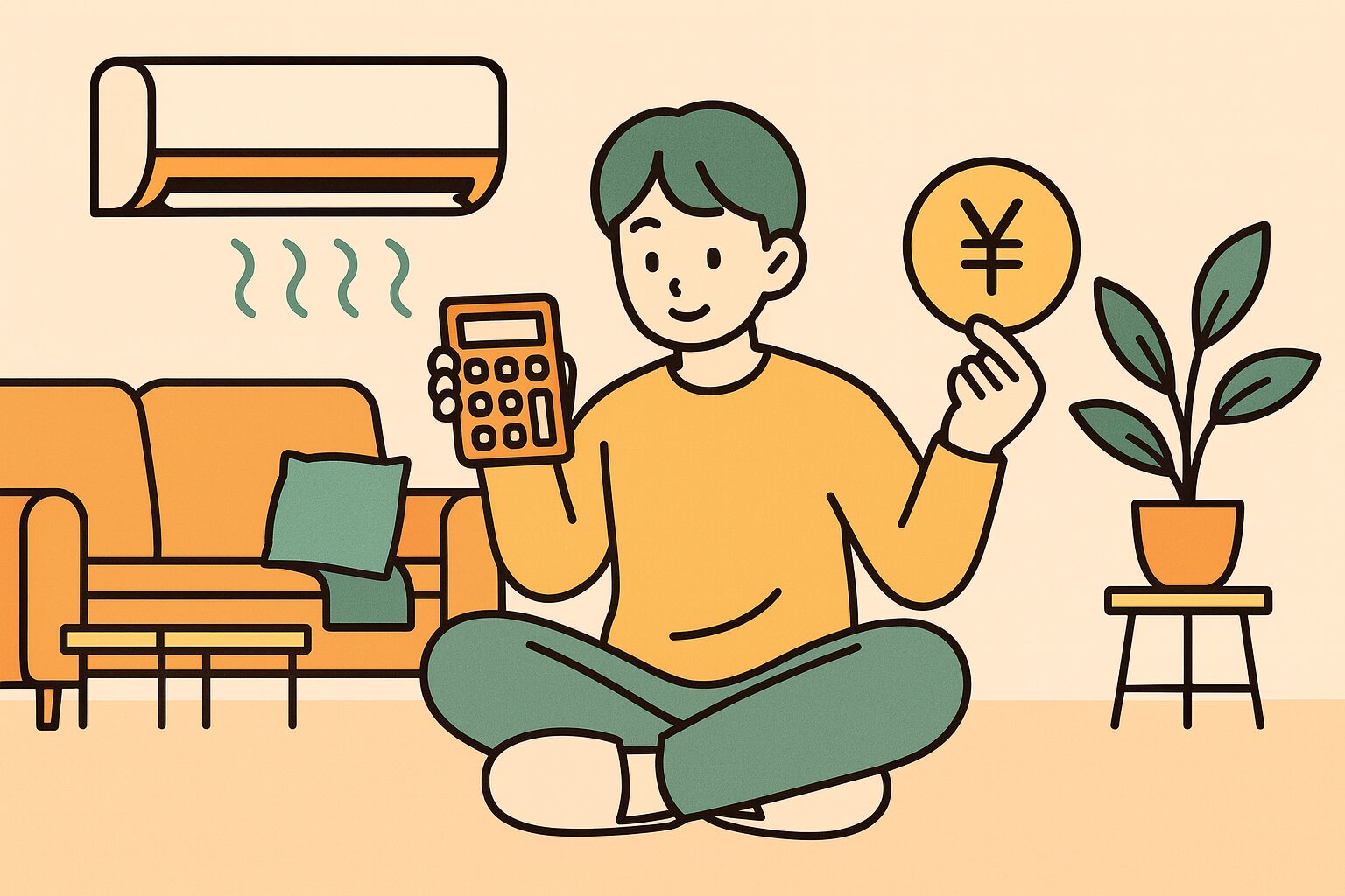 エアコン 電気代 1時間 6畳1