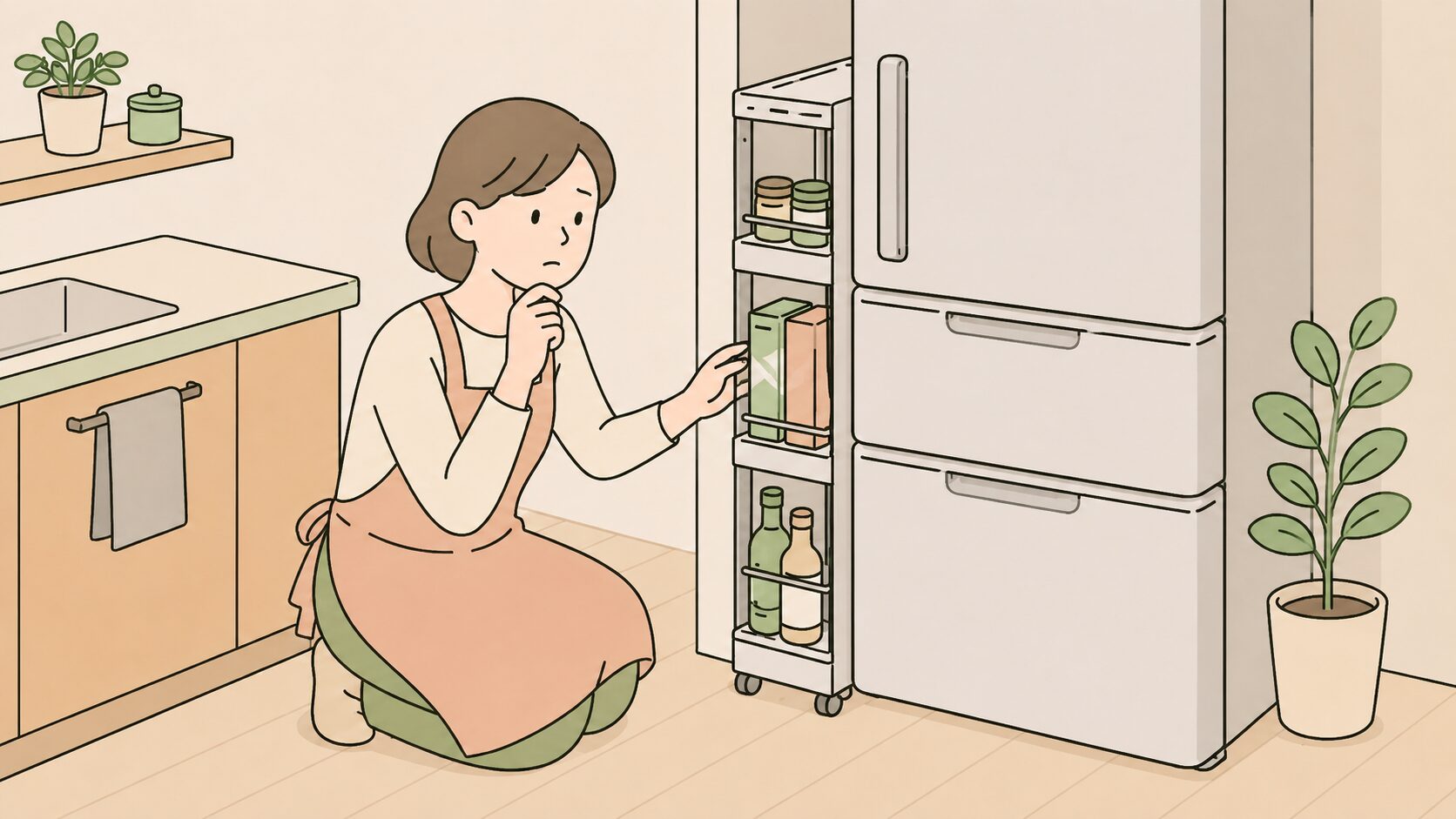 冷蔵庫 横 収納
